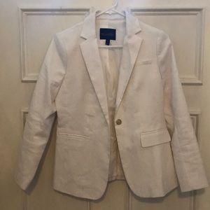 White linen blazer